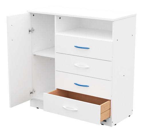 Imagen 5 de 11 de Combo Dormitorio Bebé Cuna Funcional Serie 5 + Cómoda Blanca