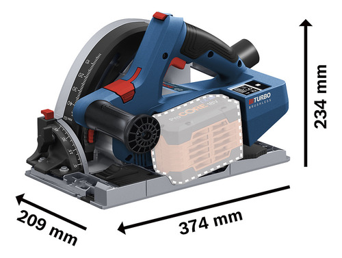 Sierra Circular De Inmersión Gkt 18v-52 Gc De 1.620w De Potencia + 1 Disco De Sierra Circular Expert+ 1 Bolsa De Recolección De Polvo + Maletín Plástico 1 L-boxx 238 Sin Batería Incluida