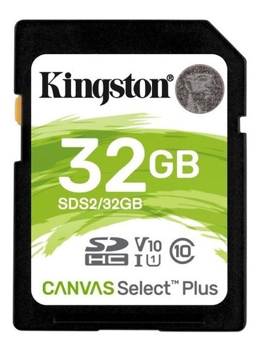 Cartão De Memória Sd/sds2 Kingston Canvas Select Plus 32gb