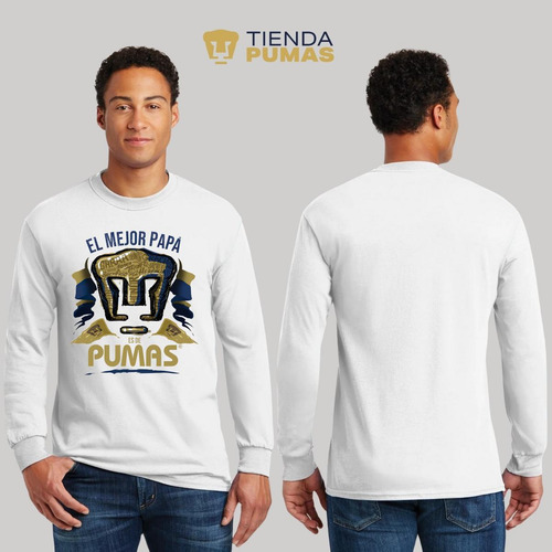 Playera Deportiva M Larga Hombre Pumas Unam Mejor Papá Pumas