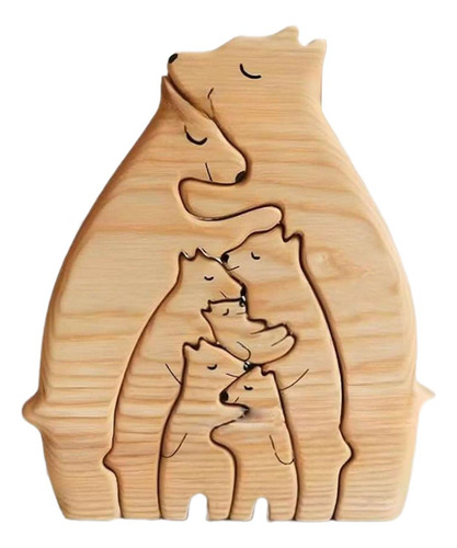 Juego De Rompecabezas De Arte Familiar De De Madera,