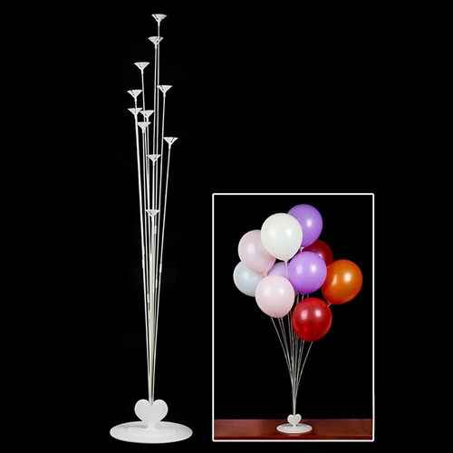 Imagen 1 de 3 de Soporte X 11 Globos - Base Plástica - 1 Mts- Universo Mágico