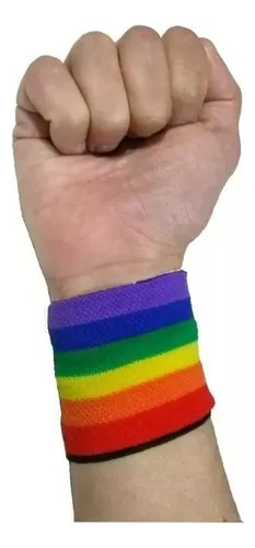 12 Pulsera Muñequera Orgullo Lgtb Arcoiris Pride Multico