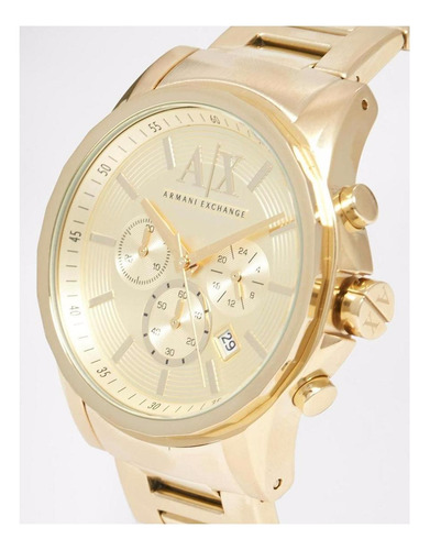 Reloj Armani Exchange Ax2099 Para Hombre Dorado Chrono