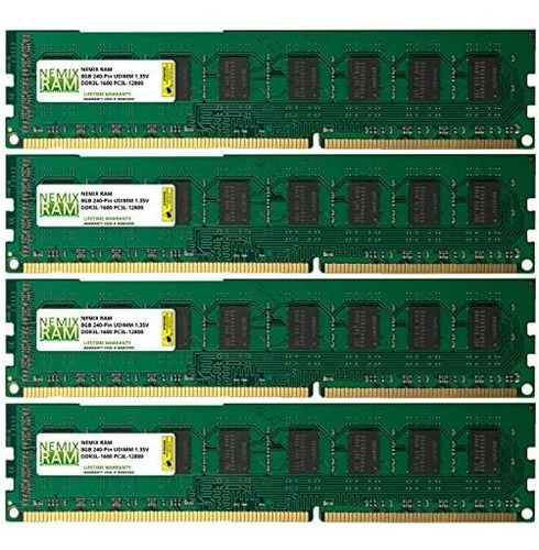 Escritorio Udimm 2rx8 De 32 Gb (4 X 8 Gb), Ddr3, 1600 Mhz, P