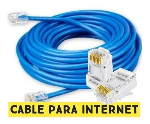 Cable Utp Cat6 Internet Por 25 Metros Redes Cctv Tienda