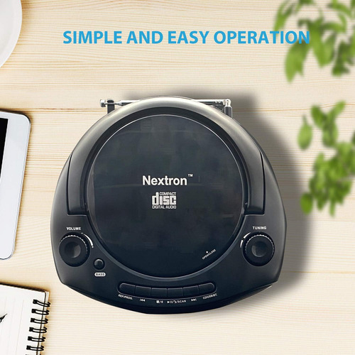 Nextron Reproductor De Cd Portátil Bluetooth Boombox Con...