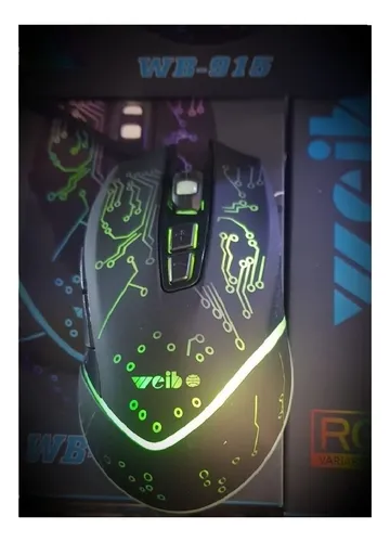 Mouse Gamer 7 Botones Optico Usb 2400 Dpi Retroiluminado