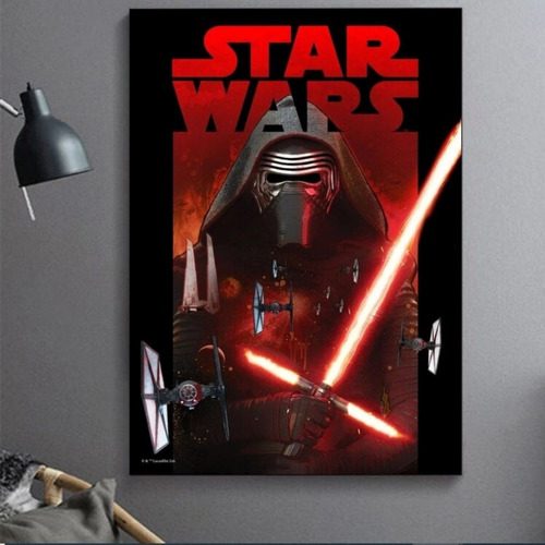 Cuadro Decorativo Artístico Star Wars Kylo Ren Sable 40x60cm