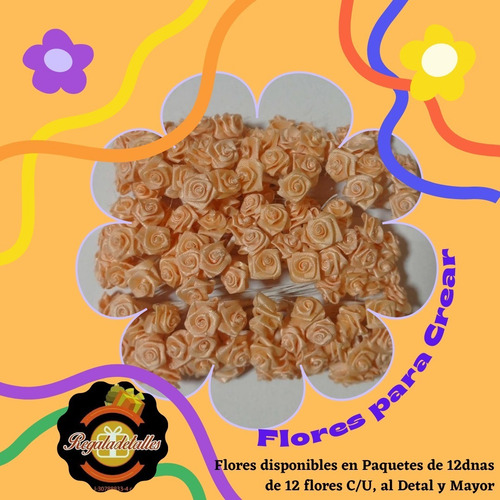 Imagen 3 de 9 de Flores Decorativas Para Recuerditos, Adornos, Manualidades