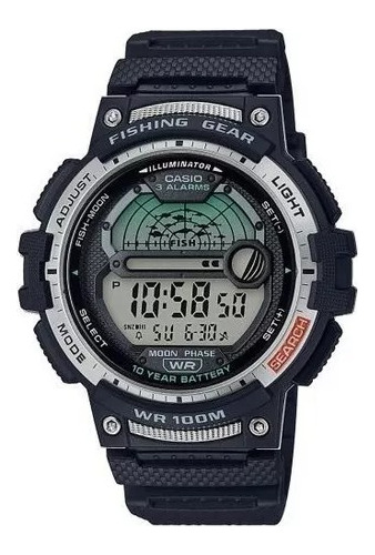 Reloj Casio Outgear Ws-1200h-1av. Fishing Gear. Moon Phase