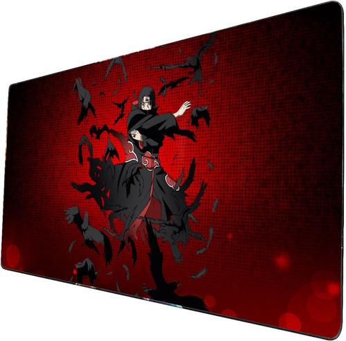 Mouse Pad Largo Itachi Akatsuki Cuervos Naruto Gamer 40x90cm