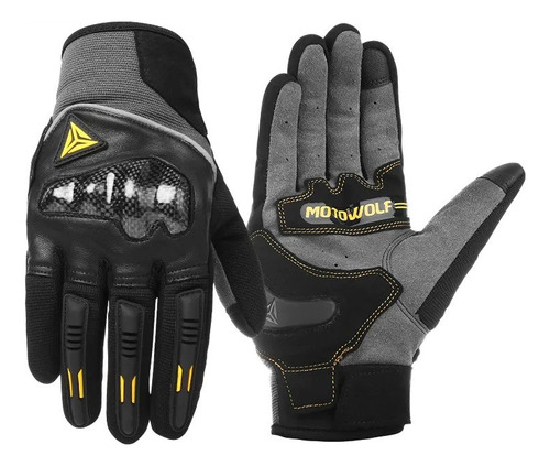 Guantes Moto Proteccion Motowolf Premium 0333 Motocicleta Talla XL