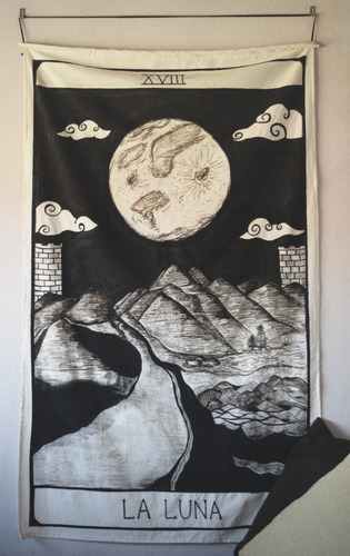 Imagen 2 de 2 de Tapiz Tarot Personalizado Pintado A Mano