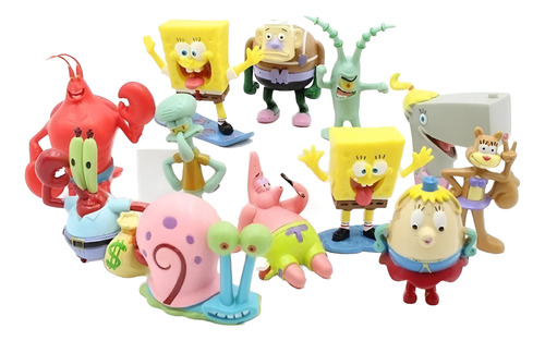 Presente Personagens Bob Esponja Coleção Aniversário 12un