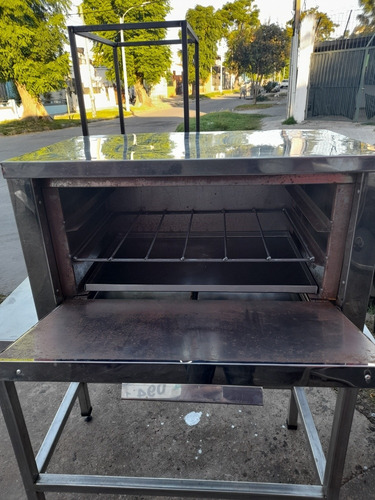 Imagen 2 de 8 de Horno A Gas Para 2 Bandejas De 60x40 En Acero Inox Nuevo Ok.