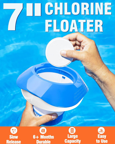 Flotador De Cloro Para Piscina Poolclean De 7 Pulgadas