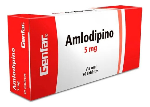 Amlodipino 5 Mg - 120 Tabletas - Unidad a $600