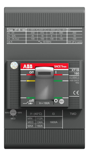 Interruptor Compacto Abb Tmax Xt Tetrapolar 160a -18ka