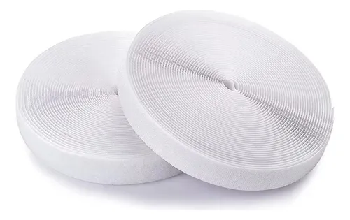 comprar Contactel Velcro Felpa Y Gancho 25mts De 2 Pulgadas Blanco Blanco