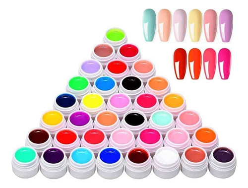 Kit de gel Oly Colour con 36 geles para decoración de uñas de gel