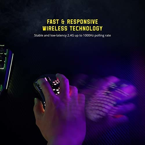 Falcon Raton Inalambrico Ligero Para Juego Rgb Completo