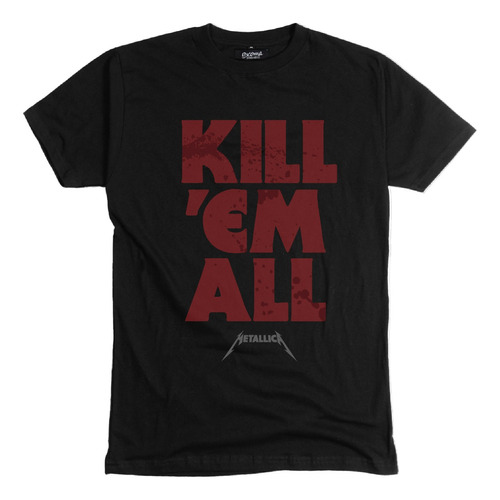Remera Kill 'em All Metallica Rock Estampadas Logo Algodon