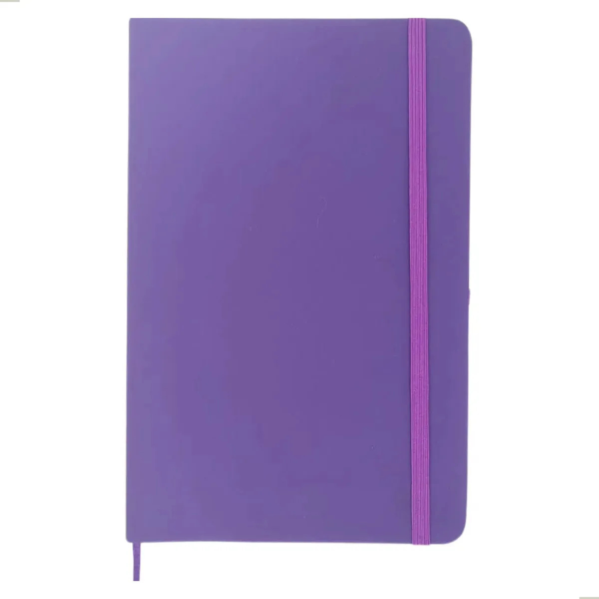 Caderneta Anotação A5 Executiva Tipo Moleskine Emborrachada Cor Roxo sem Pauta
