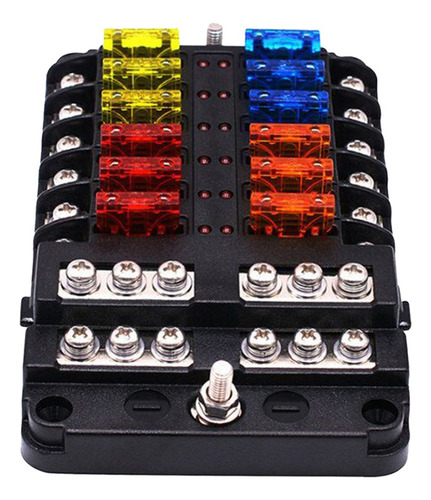 1 Conjunto 12 Circuito Automotriz Portafusibles 32v 100a Caj