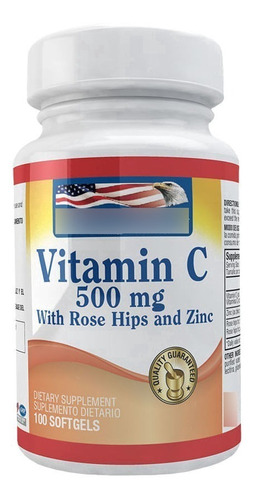 Vitamina C Con Rose Hips 500mg 100 Softgels