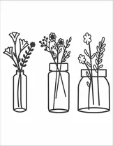 Comprar Cuadro Decorativo Floreros Mdf 6mm Negro