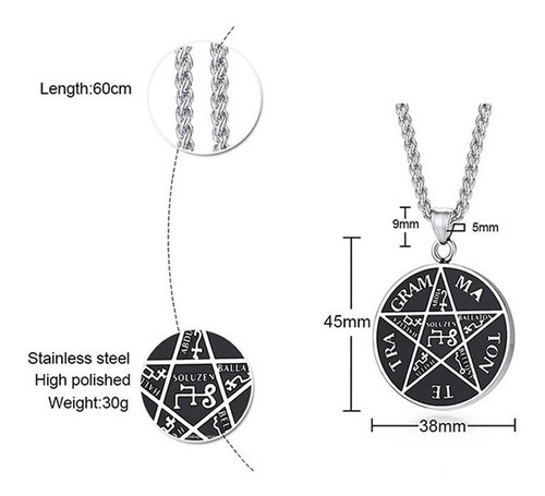 Nuevo Tetragramaton De Salomón Acero Premium Tetragrammaton