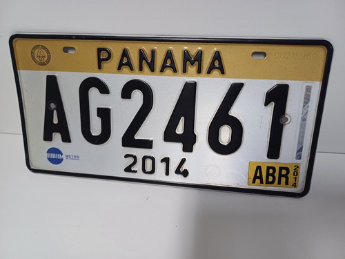 7k Placa De Rodaje Carro Auto Panamá Original Colección 