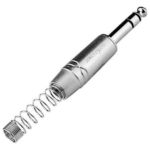 Conector P10 Stereo Rj3pp-nn Roxtone Prateado 7cm
