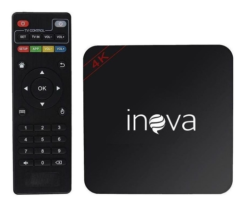 Inova TV Box DIG-6200 padrão 4K 32GB preto com memória RAM de 4GB