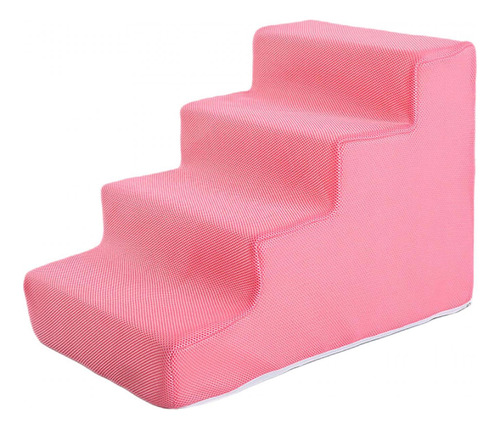Escalera Para Mascotas, Escalones Para Perros, Rosa 4 Pasos