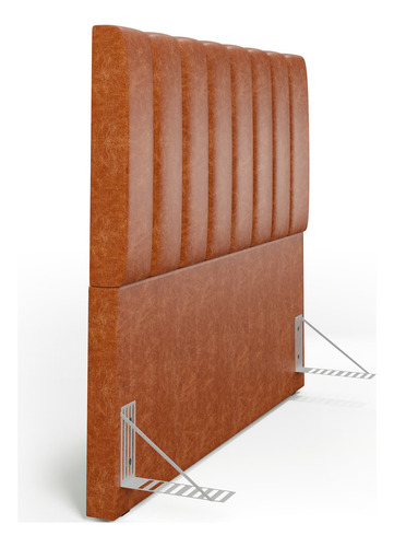 Kit Cabeceira Box 140 Cm Calçadeira Dália Couríssimo Camel