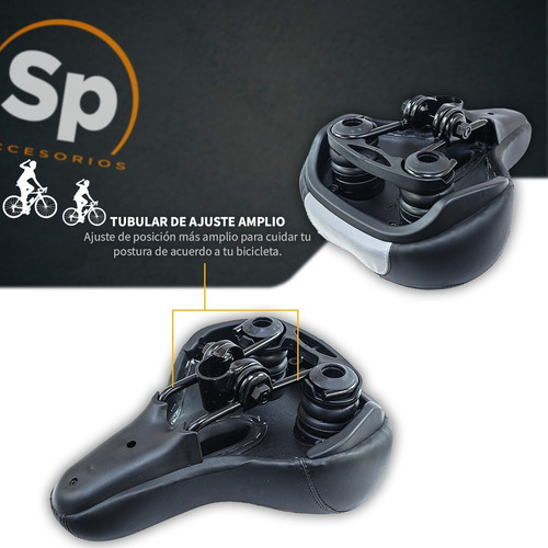Imagen 8 de 10 de Asiento Bicicleta Negro Antiprostático Vazher Buen Fin