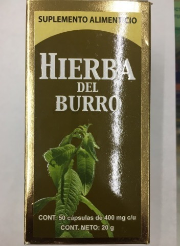Capsulas Hierba Del Burro 50caps Acidez Empachos Nauseas