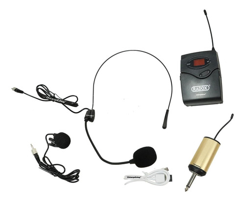 Micrófono Dinámico Radox 490-357 Unidireccional Condensador Color Negro