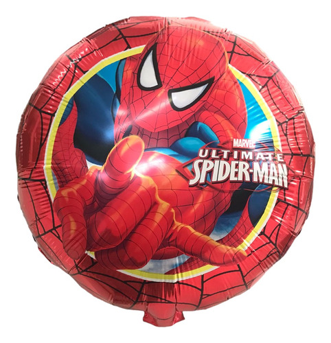 5 Globos Metalicos De 46 Cm Con Tema Ultimate Spiderman  