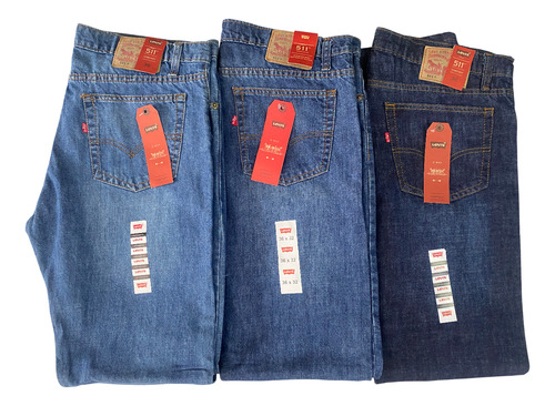 Pantalón Caballero Corte Slim Fit 511 Tela Rígida Deslavado