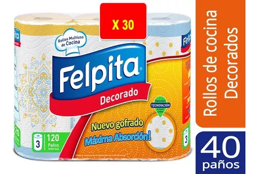 rollo de cocina cartabella daily x 40 paños. x 3 un.