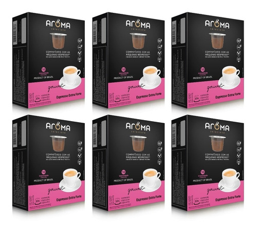 60 Cápsulas Aroma Para Nespresso Café Espresso Extra Forte