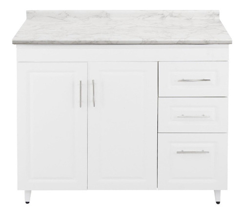 Mueble De Cocina Blanco Con Cubierta Postformada B 120x51cm