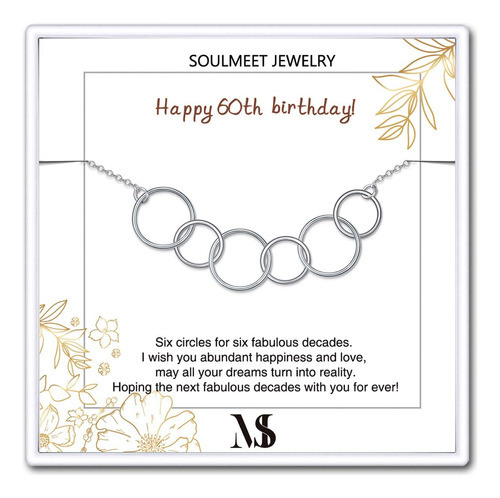 Soulmeet Regalos De 60 Cumpleaños Para Mujer, Pulsera De Sei