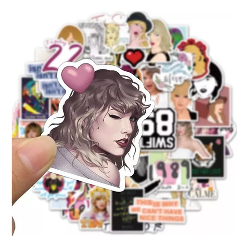 Imagen 4 de 4 de Taylor Swift - Set De 50 Stickers / Calcomanias