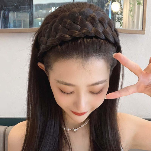 (bk), Diadema Invisible Y Esponjosa, Para Pelo, Trenza