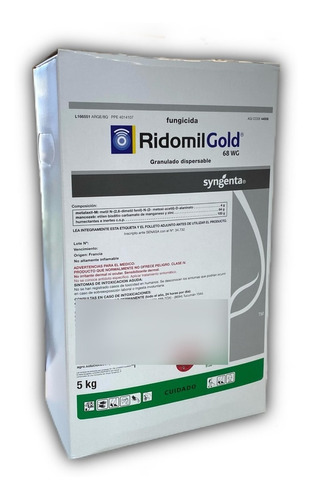 Fungicida Ridomil Gold X 5 Bolsas De 1kg