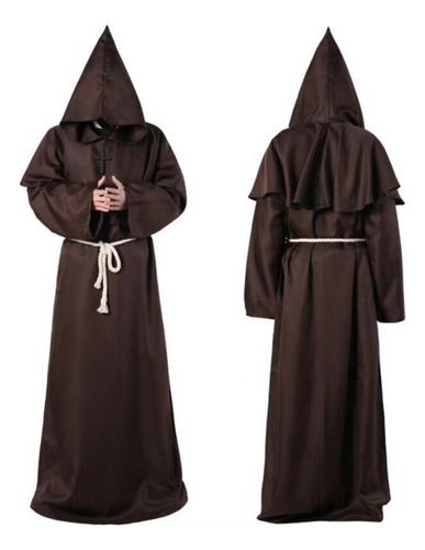 Disfraz De Monje Clothancient, Túnica Medieval De Mago,
